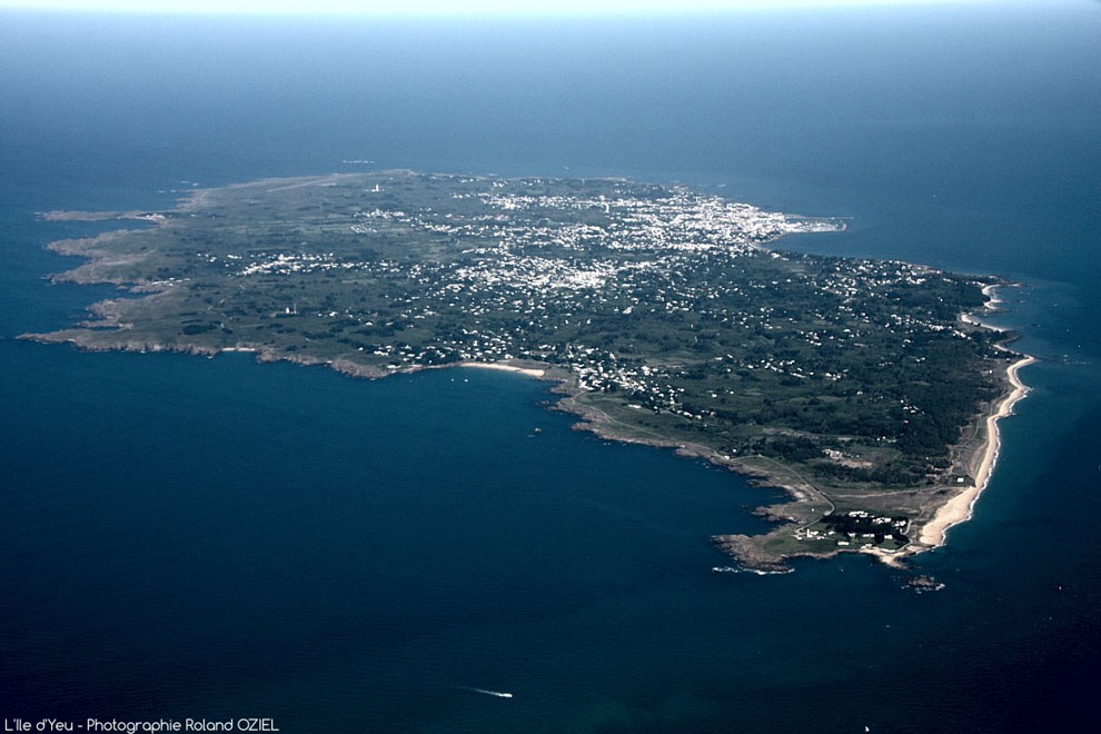 Vue aérienne de l&apos;Ile d&apos;Yeu