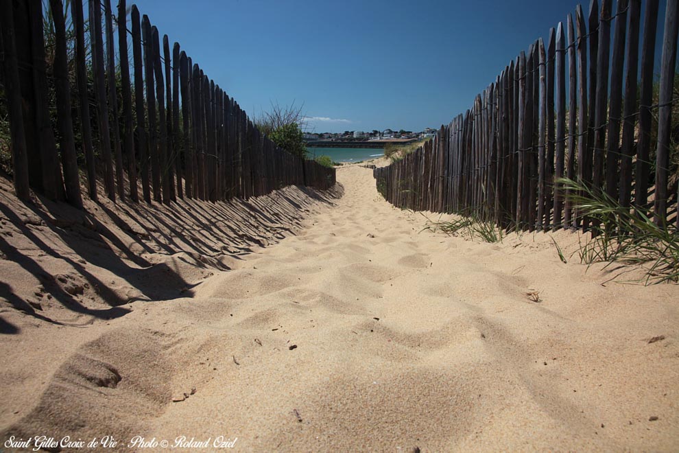 Accès à la Grande Plage par la dune